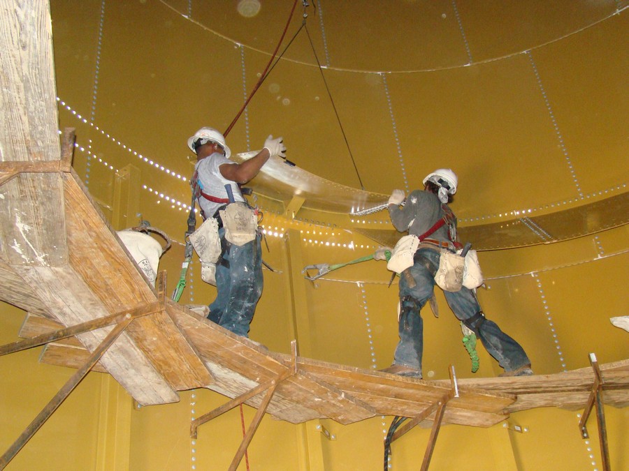 installation of dry bulk cone plae